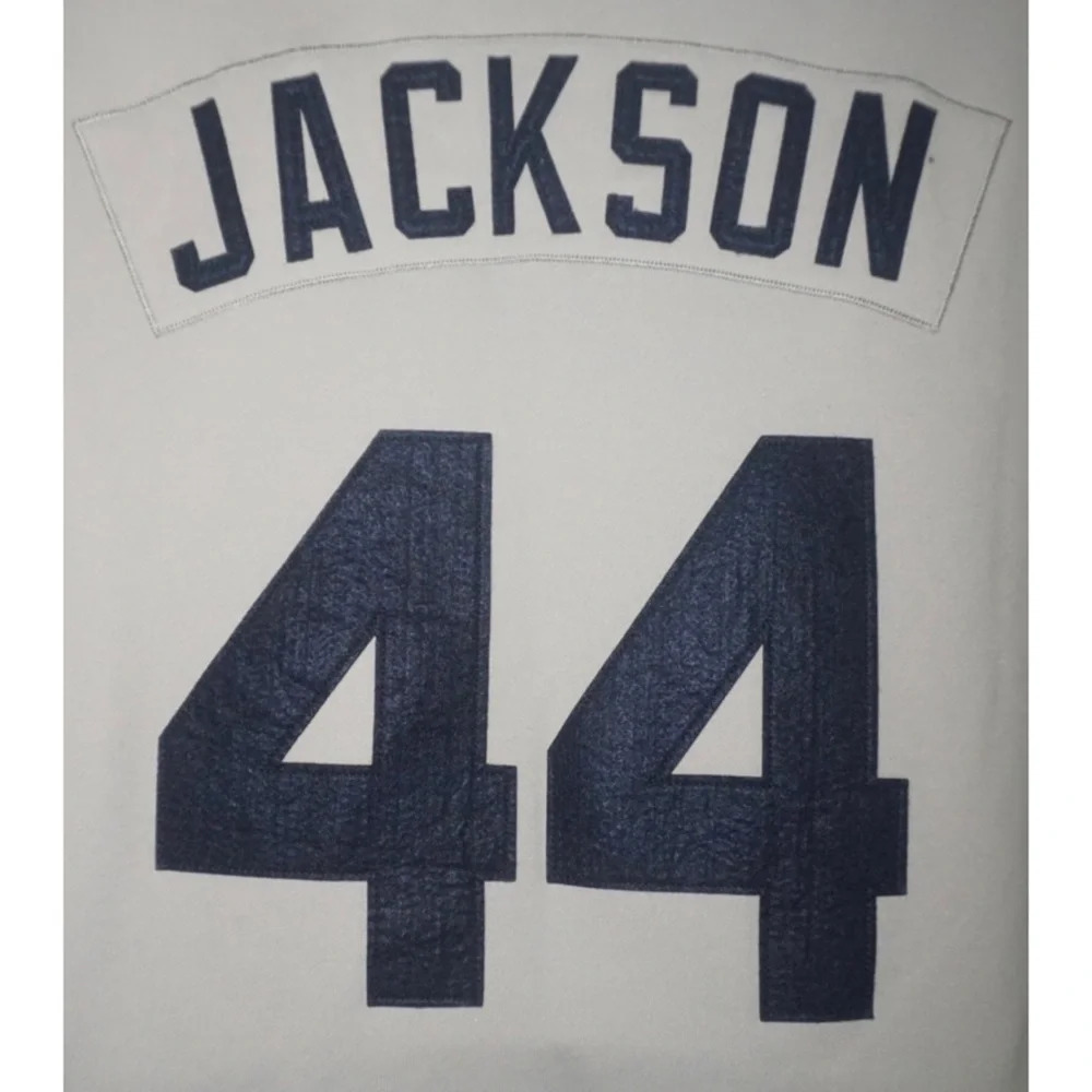 Nike New York Yankees Reggie Jackson Cooperstown Collection Sweatshirt Jersey 2X - Picture 8 of 13